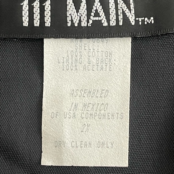 Vintage 111 Main Christmas Vest Over Sweater Holiday Thin Button Up Size 2X - Picture 8 of 12